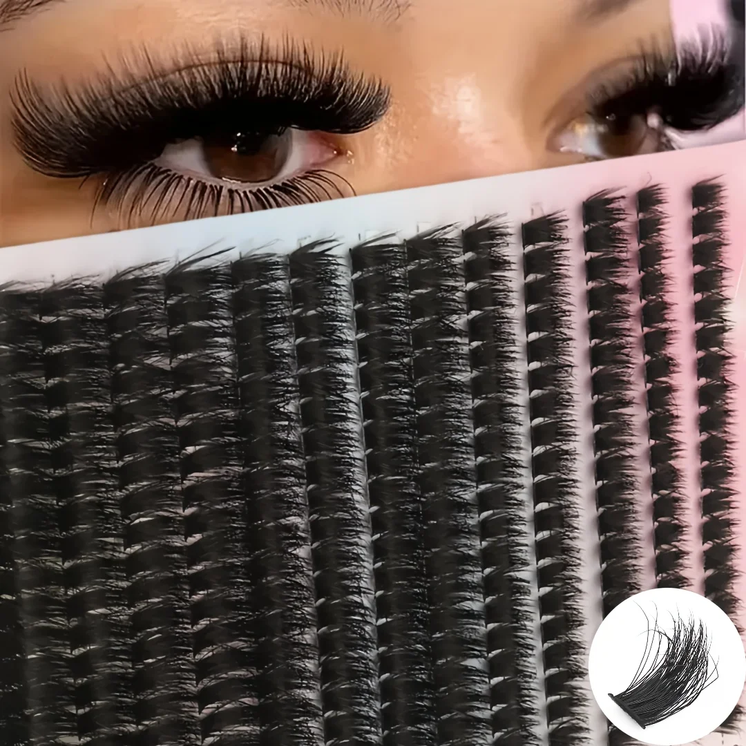 280 Pcs D Curl Mix Length Squishy Curled Waterproof Fake Min Crush,For Home DIY,Soft and voluminous disposable false eyelashes