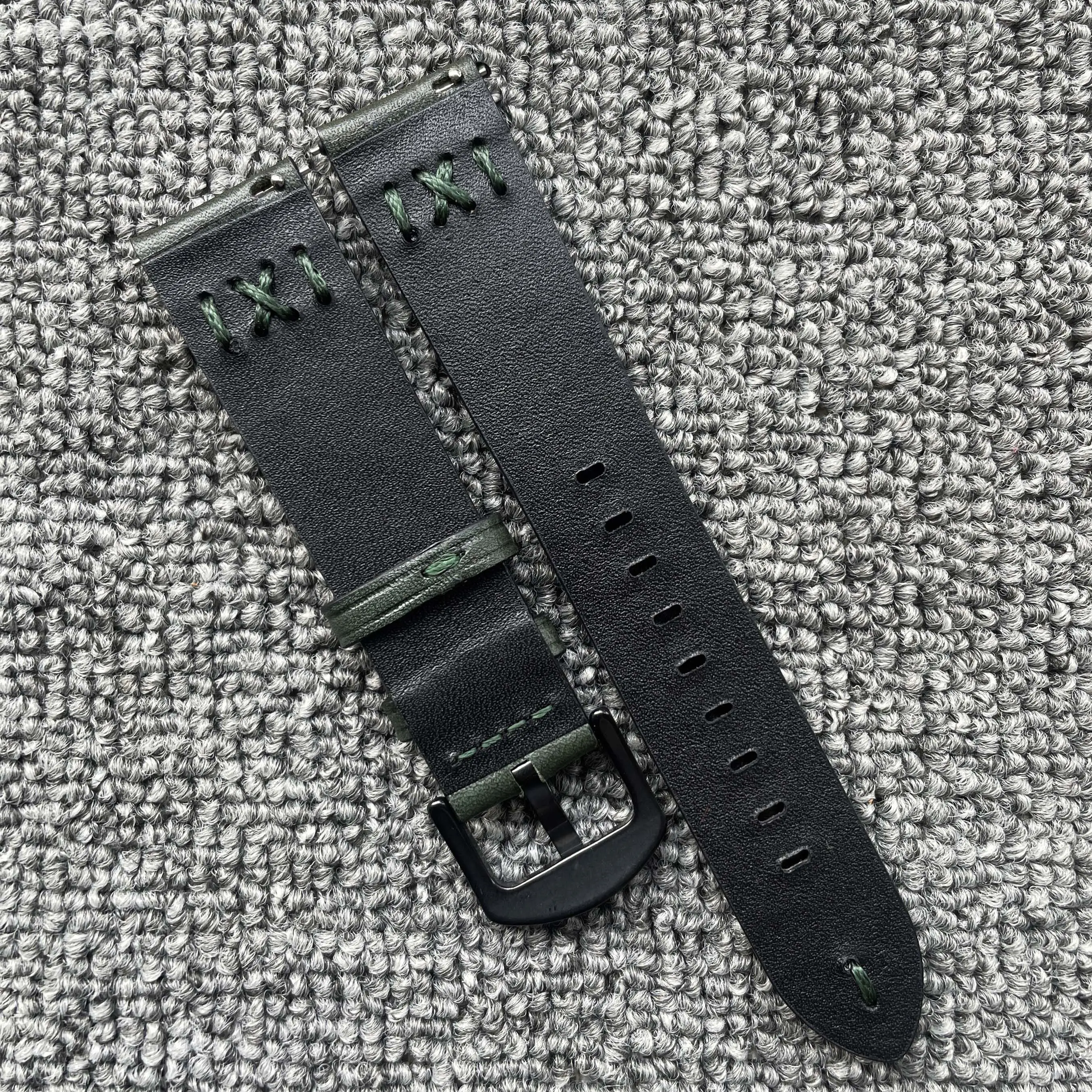 Second uncle strap handmade top layer cowhide watch strap for men and women 20 22mm wound cowhide adapted to smart watch