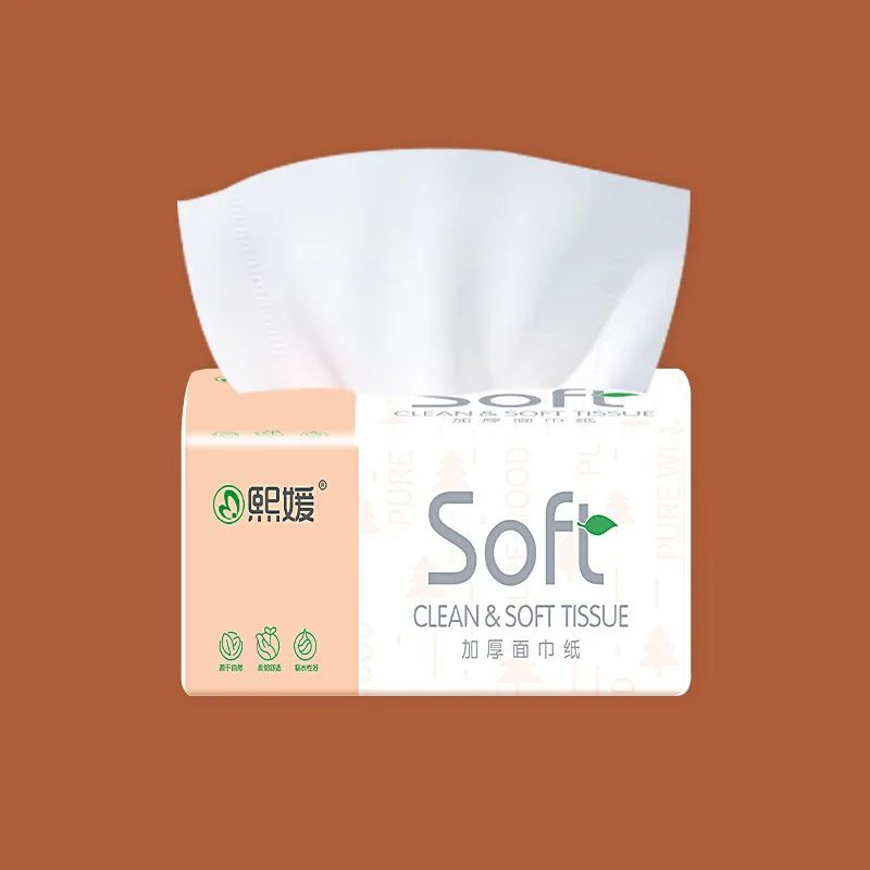 10 Packs Tissue Paper Extractable Toilet Paper 4 Layers Thicken Facial Tissue Kitchen Napkins Handkerchiefs Disposable