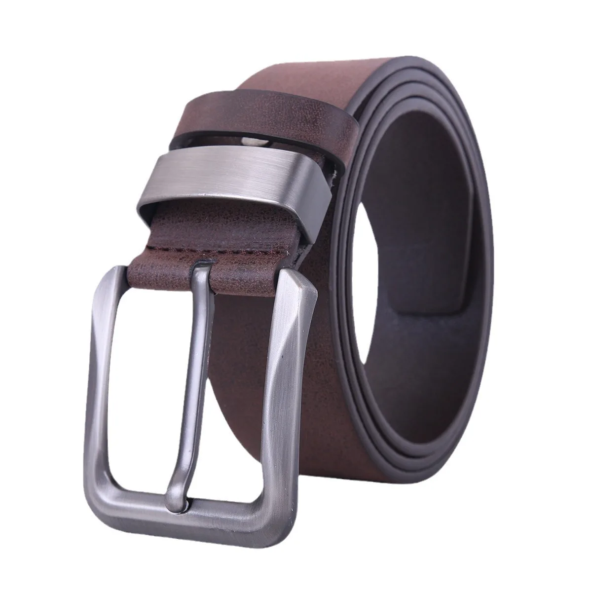 Men\'s Belt Metal Needle Buckle Belt Business Leisure Trend Authentic High End Belt Paired with Jeans Work Wear Belt Plus Size