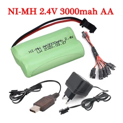 2.4V 3000mAh NiMh Battery / 2.4V Charger Accessory For RC Racing Trucks Boat Battery spare 2.4V Rechargeable Battery For RC Toys