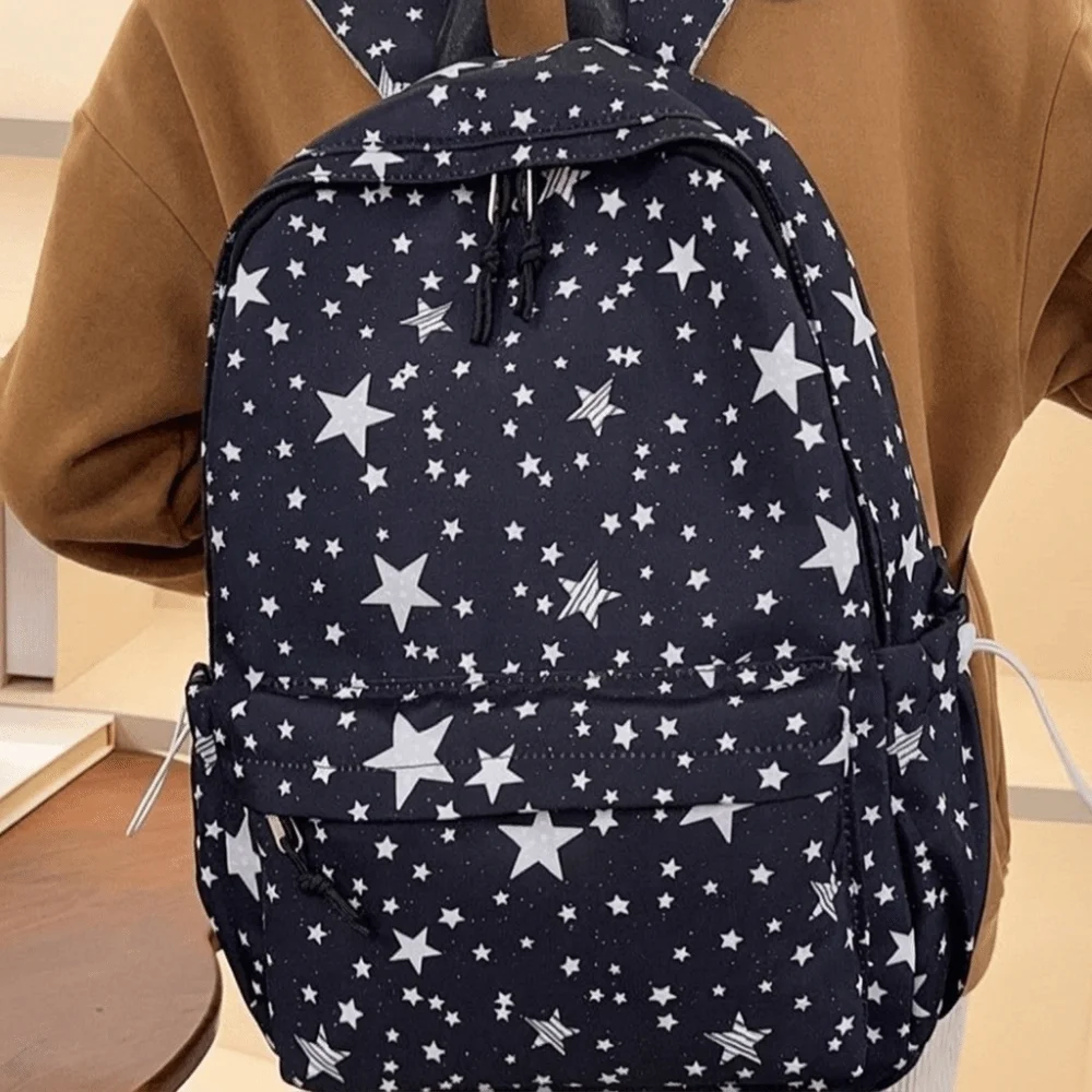 Laptop Bag Starry Sky Star Backpack Print Large Capacity Nylon Backpack Shoulder Bag College Style Students School Bag Outdoor