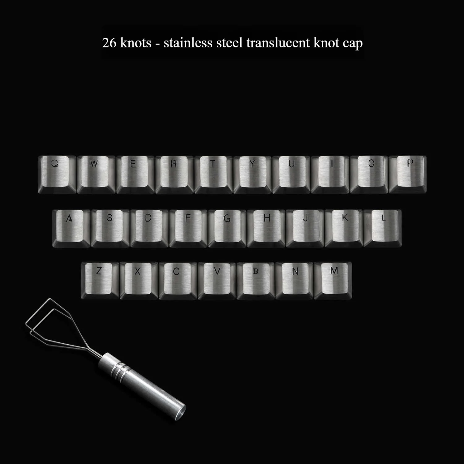 

26key stainless steel MX Keycap silver color metal keycap for mechanical keyboard gaming key arrow key light through back lit