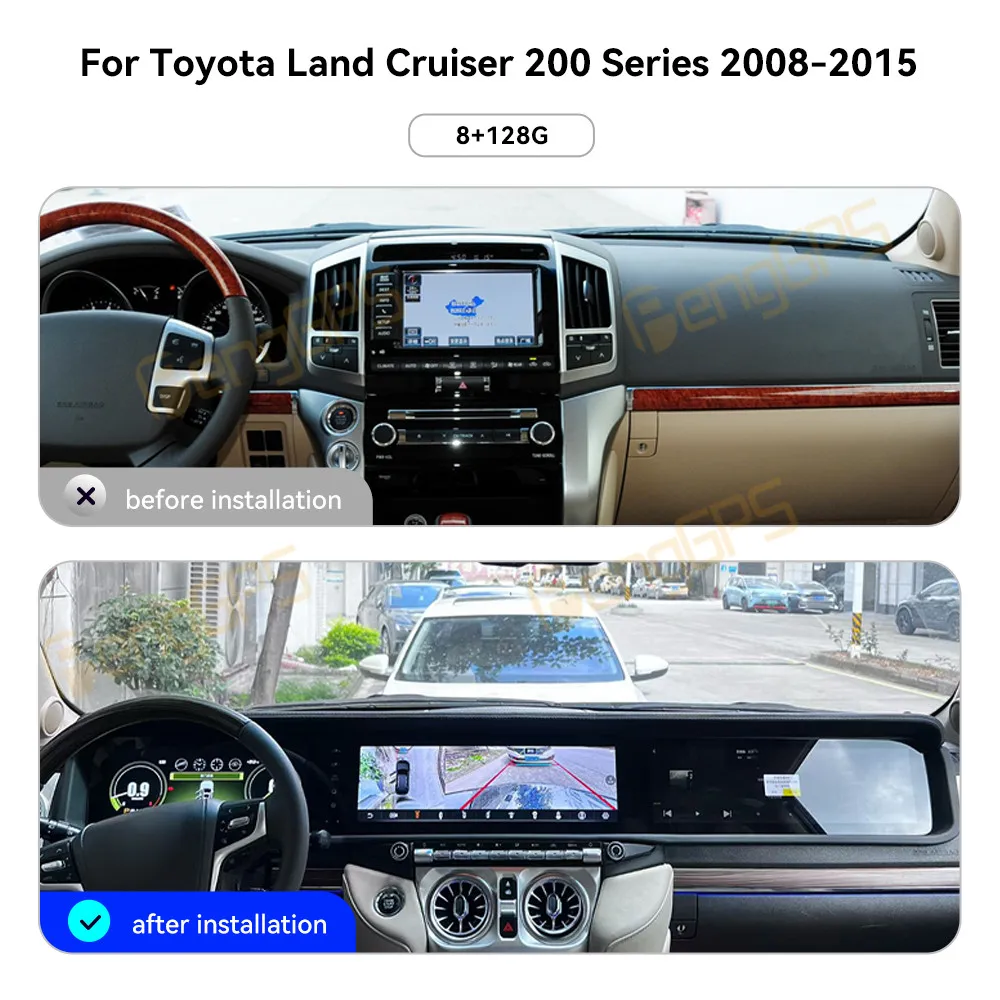 Car Accessories Radio For Toyota Land Cruiser 200 Series 2008-2015 Android GPS Navigation Multimedia Stereo Receiver Head Unit