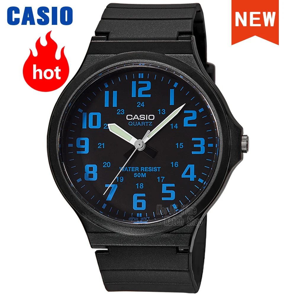 Reloj Casio para estudiantes, reloj de cuarzo simple con manecillas para hombre y mujer, resistente al agua, esfera grande, reloj casio hombre serie MW-240