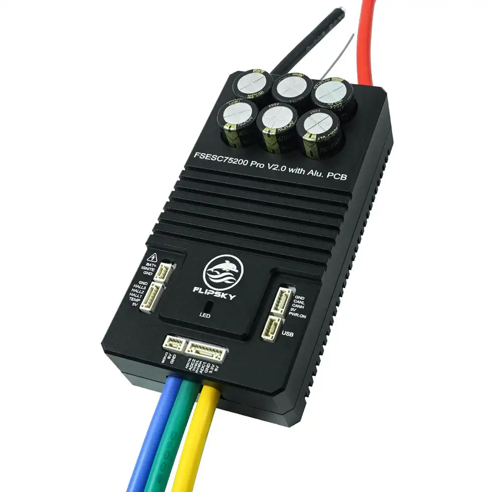 Flipsky 75200 Pro V2.0 VESC ESC, Aluminum Substrate, FOC BLDC DC Modes, Regenerative Braking for E-Skateboard E-Bike
