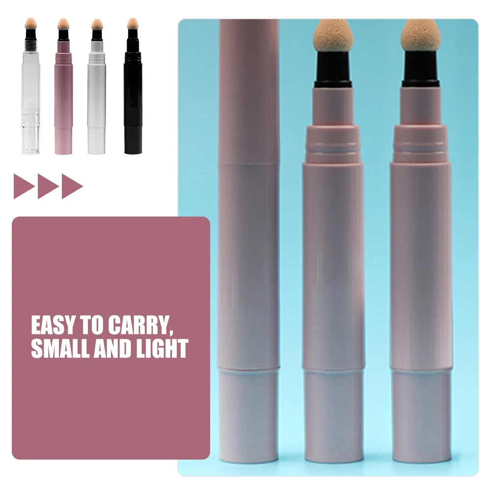 

4 Pcs Lipstick Blush Dispenser Travel Cream Makeup Pp Refillable Liquid Bottles