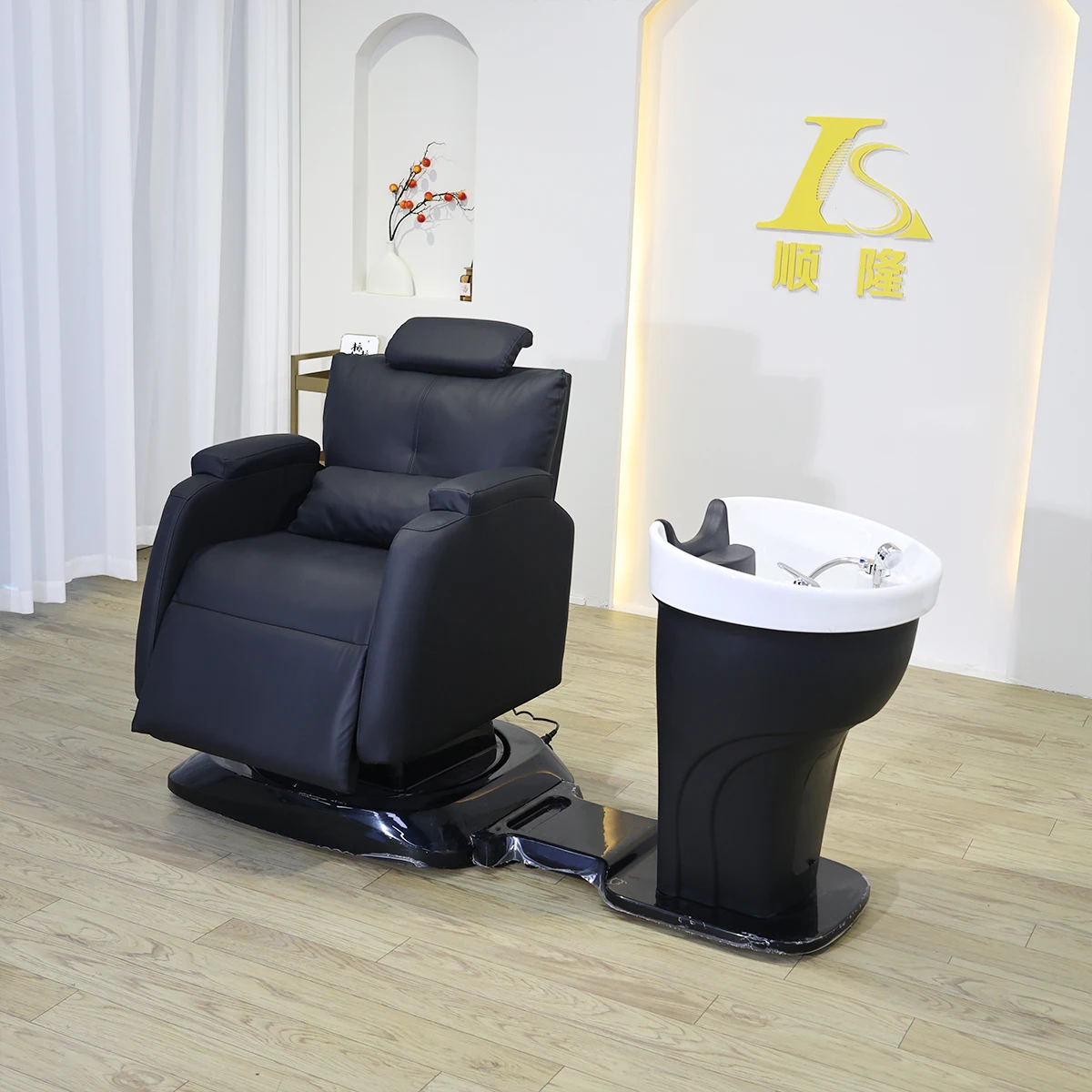 سرير تدفق كهربائي خاص قابل للدوران من بيوتي، سرير شامبو لعلاج الشعر المشاهير على الإنترنت