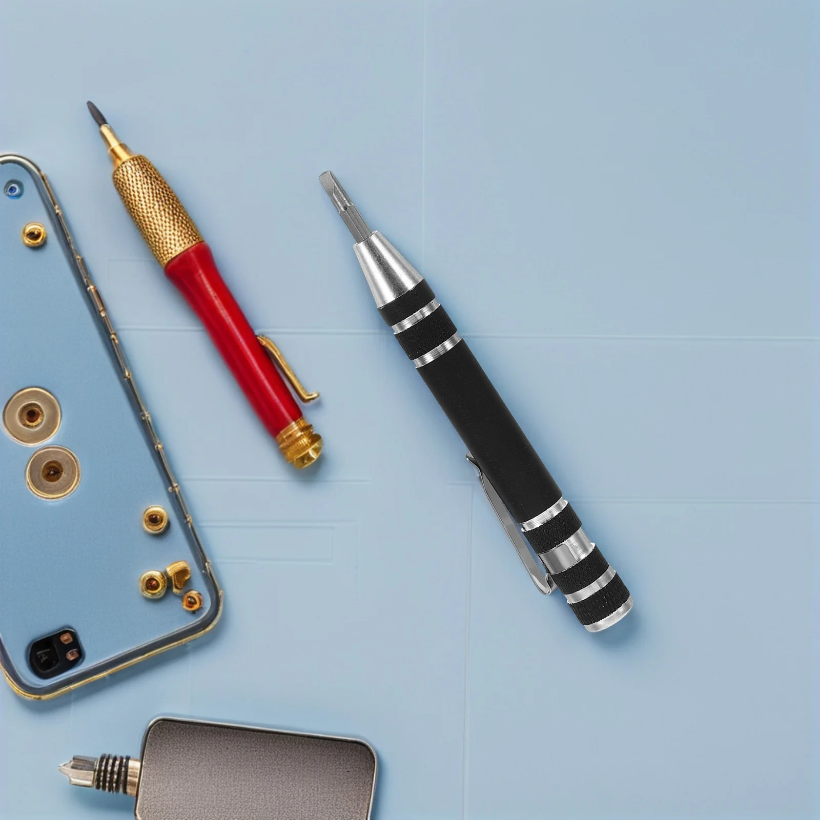 

Multifunction 8 in 1 Pocket Screwdriver Pen Lightweight Aluminum Alloy Portable Tool Small Precision Screwdrivers for Computer