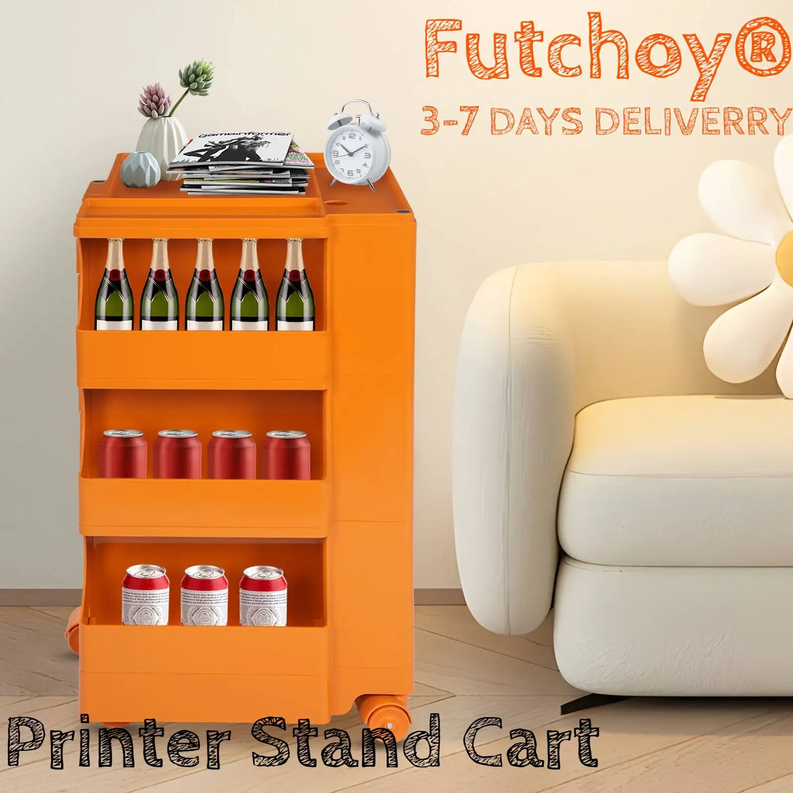 

Printer Stand Multipurpose Storage Cabinet Cart for bedrooms, kitchens, living rooms, beauty salons, barber shops, clinics
