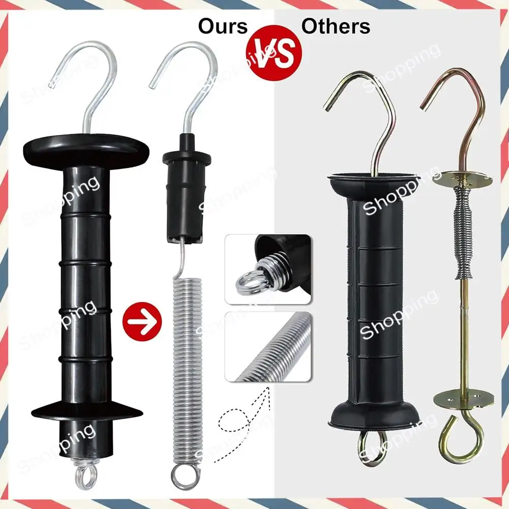 

M20K 12 Pcs Insulated Fence Plastic Gate Handle Insulated Spring Tension For Pasture Gates Replacement Accessories For Fencing