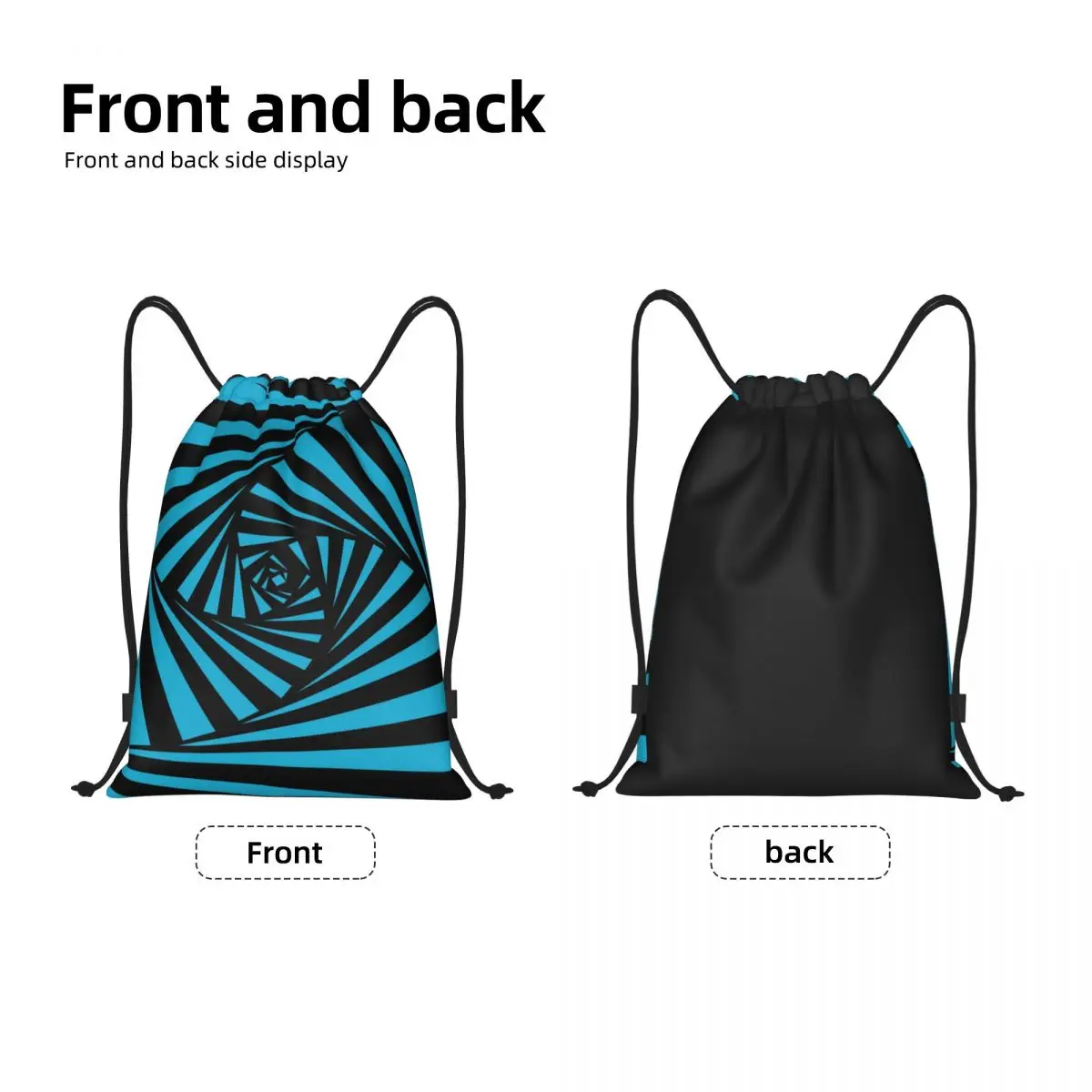 Custom Vision Gator Swirl Drawstring Backpack Bags Women Men Lightweight Gym Sports Sackpack Sacks for Yoga