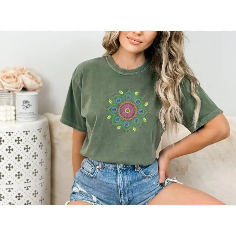 

Mandala Yoga T Shirt Sacred Geometry Spiritual Inspirational Meditation