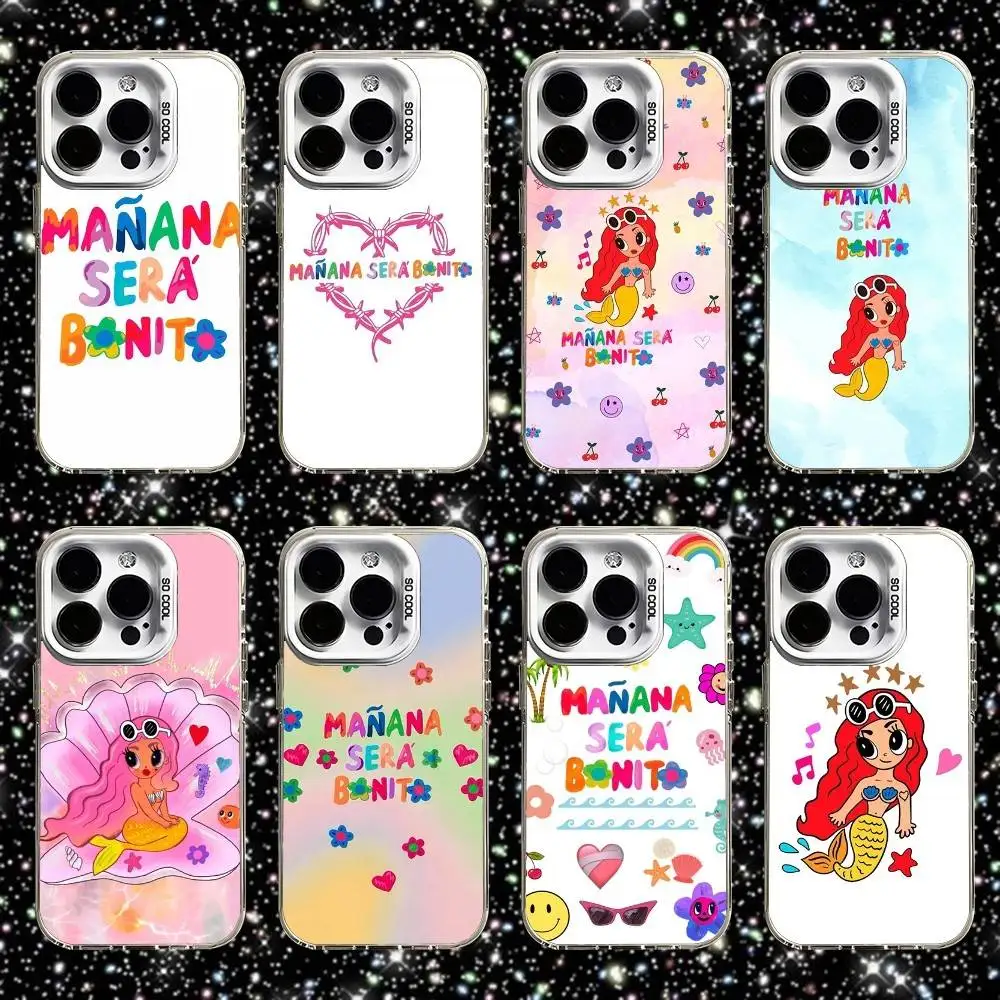

Manana Sera Bonito Karol G Phone Case For iPhone 16,15,14,13,12,11,Pro,XS,Max,Plus,Mini,SE White Candy Matte Shockproof Cover