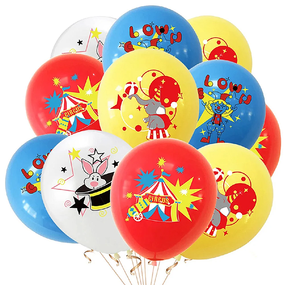 

12Pcs Circus Carnival Clown 12inch Latex Ballon Children Birthday Party Supplies Family Event DIY Party Decoration Scene Layout