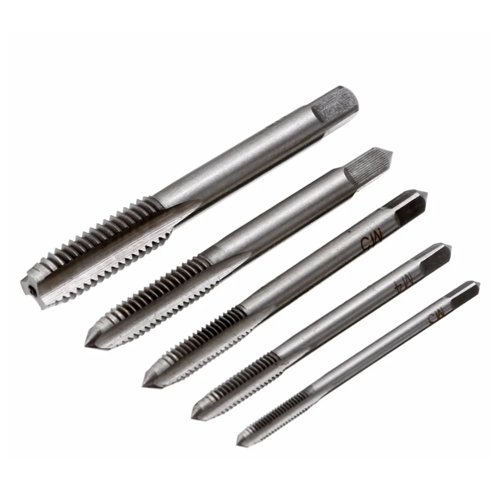 

5Pcs Hss Machine Screw Metric Plug Tap Set M5 M8 Spiral Point Straight Flute Threading Tool Machine Screw Thread Metric Plug Tap