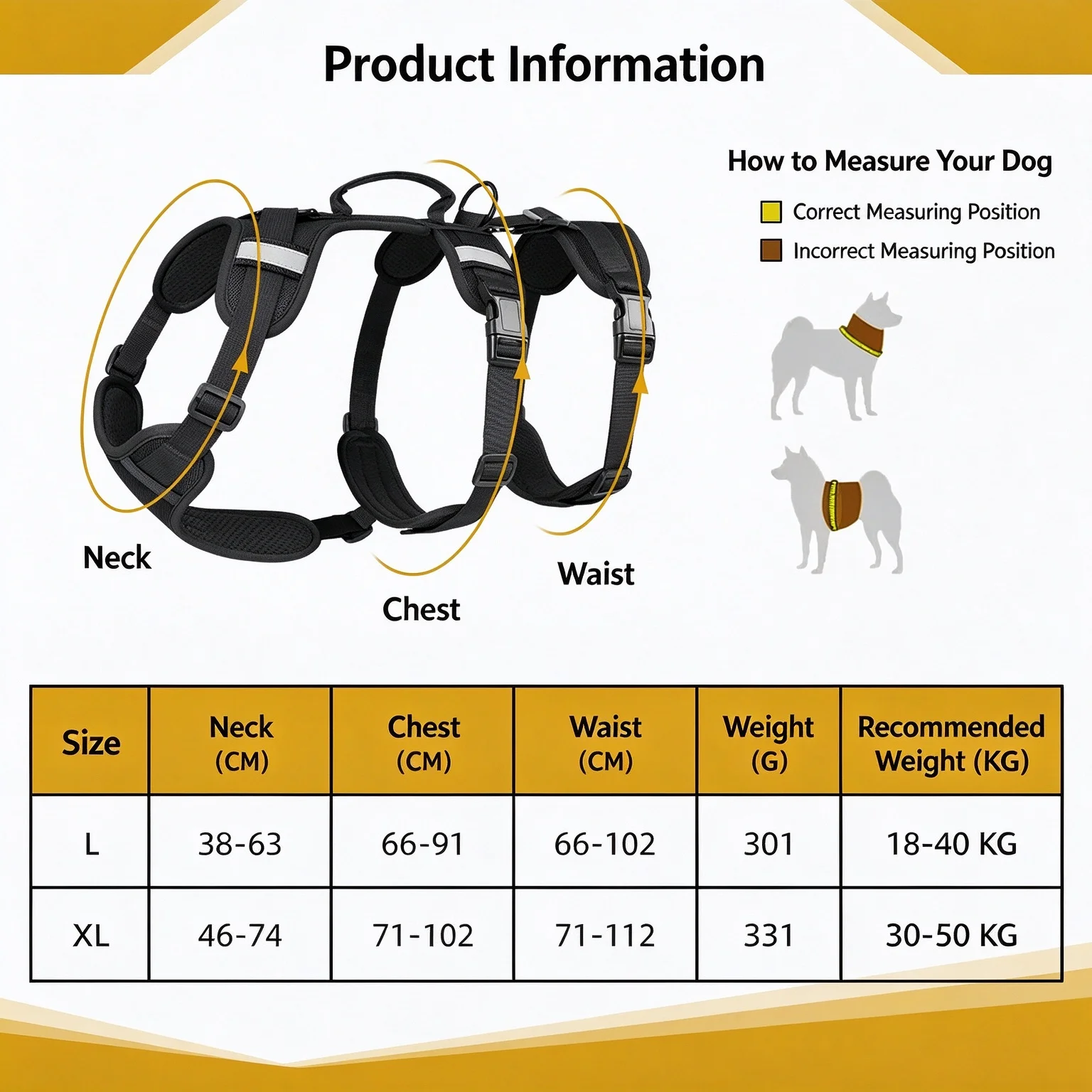 3-Stage Full Body Tactical Dog Harness for Medium Large Breeds,Easy On Off Emotional Support Working Dog Ves Service Dog Vest - view 6