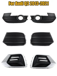 Car Front Left Right Bumper Fog Light Grille Cover Cap Car-styling For Audi Q3 2013 2014 2015 2016 2017 2018 2019 2020 2021