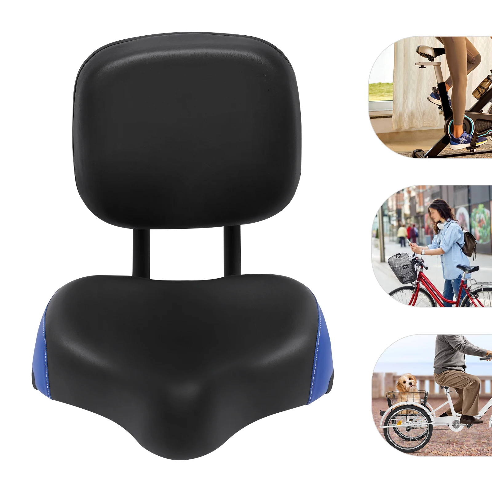 

Tricycle Seat with Backrest, Extra Wide Tricycle Saddle Seat with Back Support, Comfortable Exercise Tricycle Seat Cushion