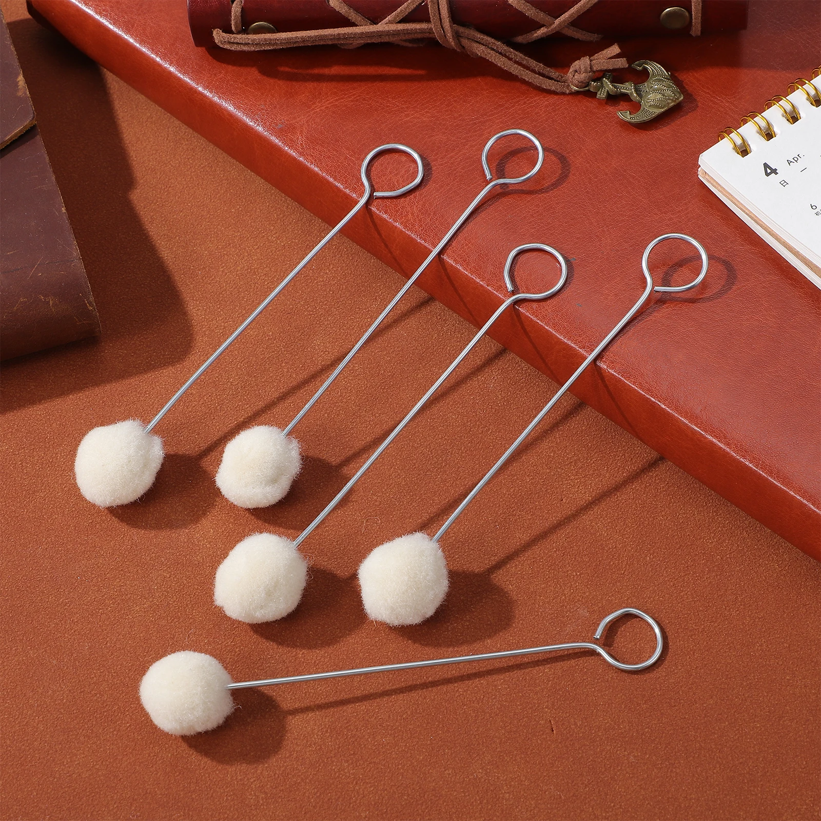 

10pcs Ball Brush Dying Dauber Swab Soft Handle Dye Tool Crafts Wool Daubers Home Supplies Cleaning Brush Sponge Cloth