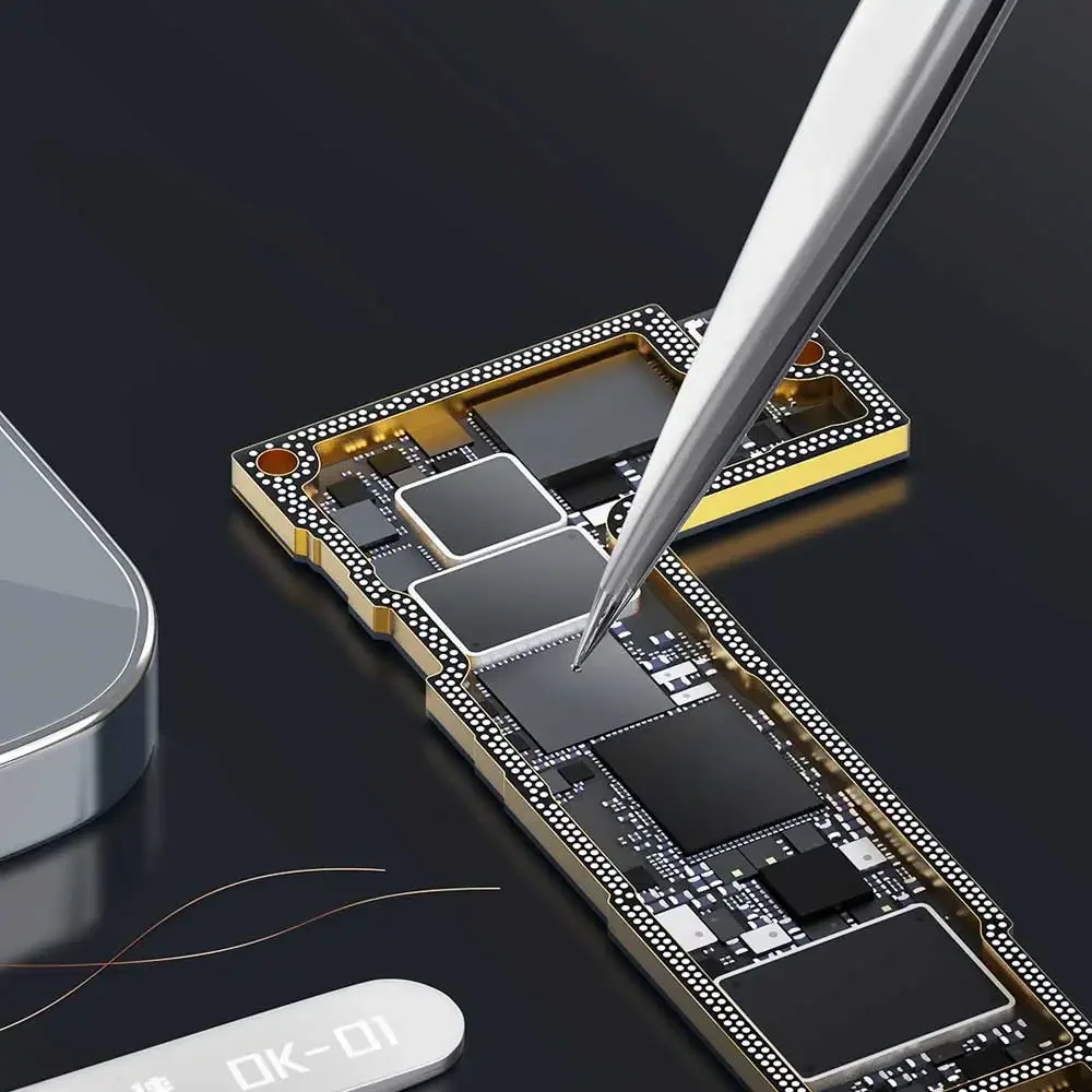 2 قطعة/الوحدة YCS OK-01 مكافحة ساكنة الدقة الملقط مجموعة وأشار منحني الفولاذ المقاوم للصدأ ESD الملقط الالكترونيات إصلاح الأدوات اليدوية