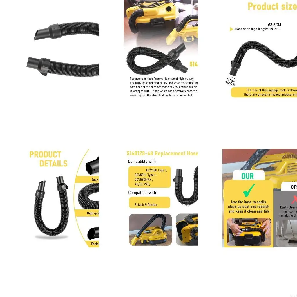 

Professional Vacuum Hose Replacement 5140128-68 for DCV580 DCV581H Accessories M4YD
