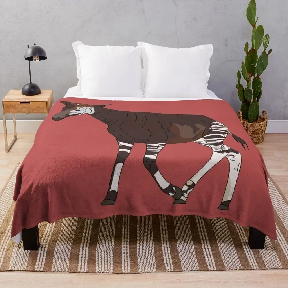 

Okapi Throw Blanket Weighted Furrys Sofa Quilt Plaid on the sofa Blankets
