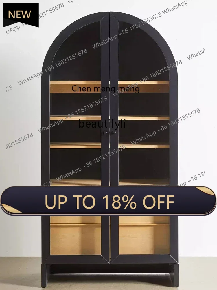 

P178 15 Living Room Home Locker American Style Vintage Log Solid Wood Dining Side Entrance Display Cabinet