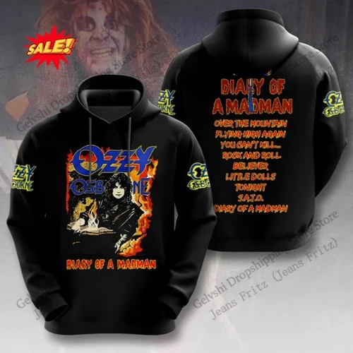 Rock Band Ozzy Osbourne 3d Print Hoodie Men Women Fashion Hoodie Sweatshirt Outwear Coat Men Hoodies Winter Clothes Fan New 2025