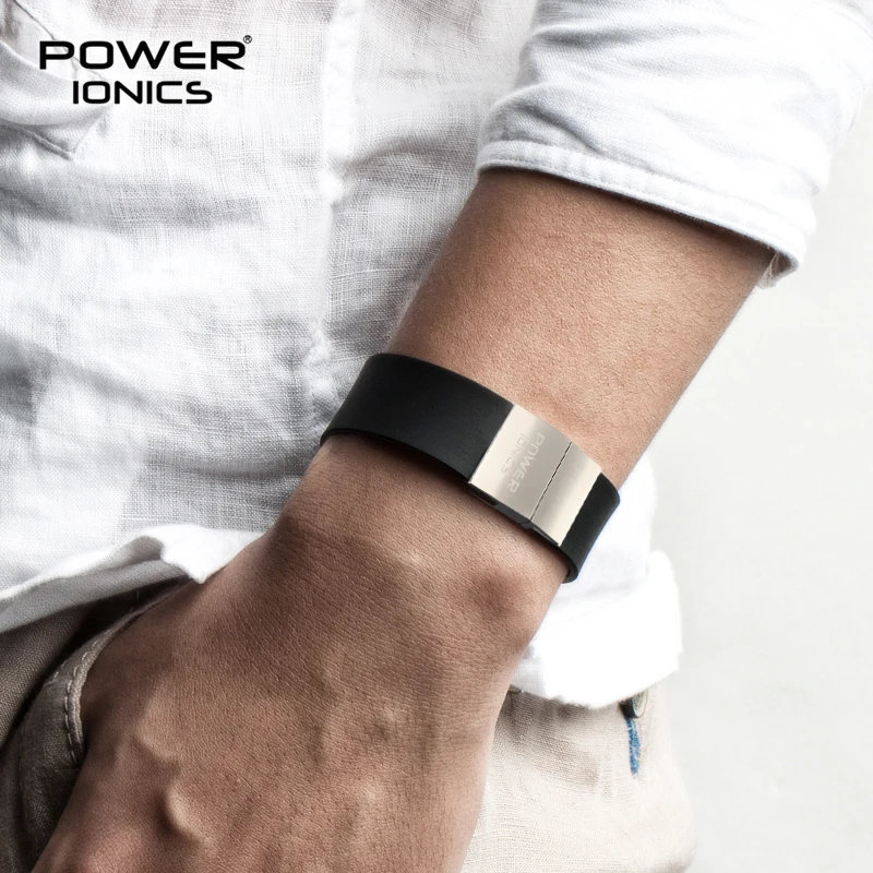 Power Ionics 3000 Anions New Ultra Bangle Silicone Wristband Unisex Sport Wide Bracelet Free Engrave
