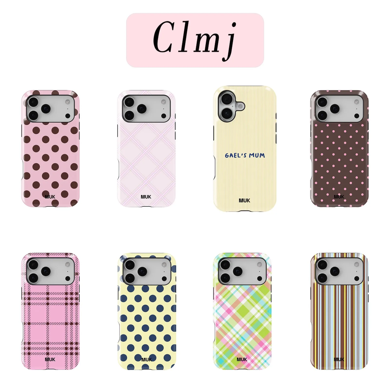 Cute pink plaid Phone Case for Samsung Galaxy S20 S22 S23 S24 S25 S26 FE Plus Ultra Edge 4G 5G Luxury Double-layer Back Cover