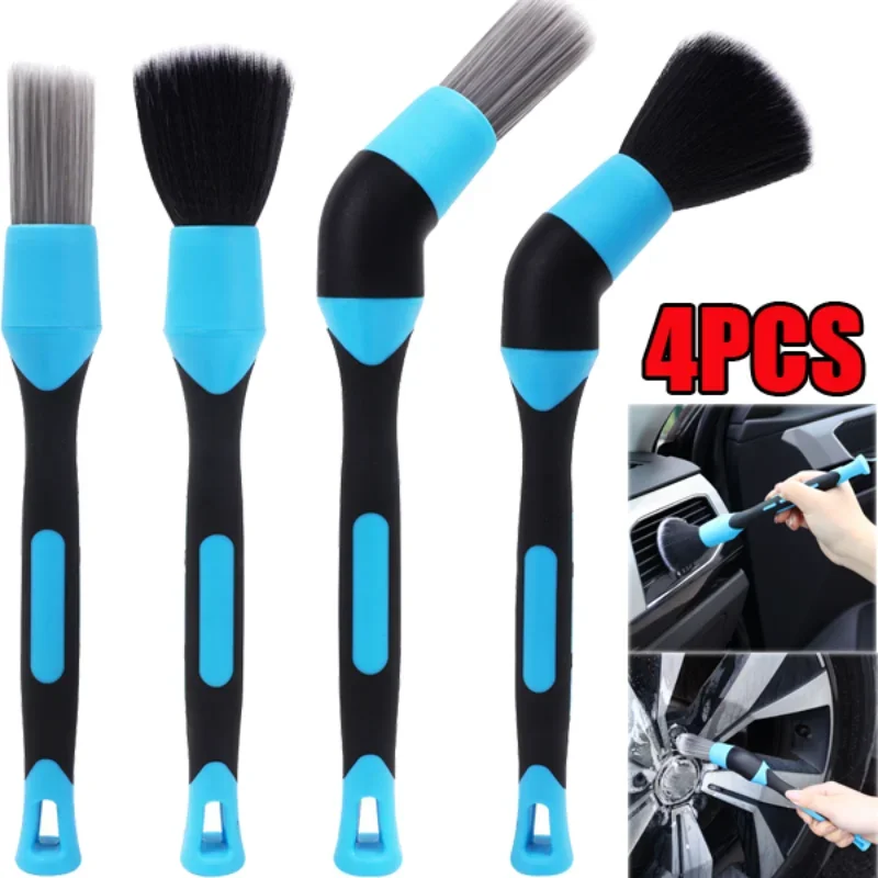 Car Interior Detail Cleaning Brush Elbow Sweeping Dust Removal Tools Universal Dashboard Air Outlet Wheel Rim Washing Brushes