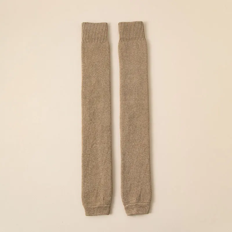 1 Paar dicke kniehohe Strümpfe für den Winter, winddicht, mit Plüsch gefüttert, thermisch elastisch, für den Außenbereich, gemütliche Leggings, warme Beinabdeckungen – Detail 8