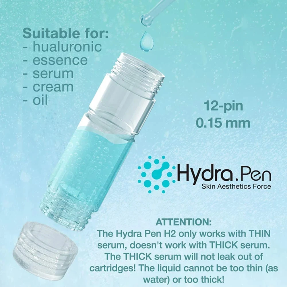 10 pieces Hydra.pen H2 Original Replacement Cartridges - Replacement Parts for Hydrapen H2 - 12/Nano pins