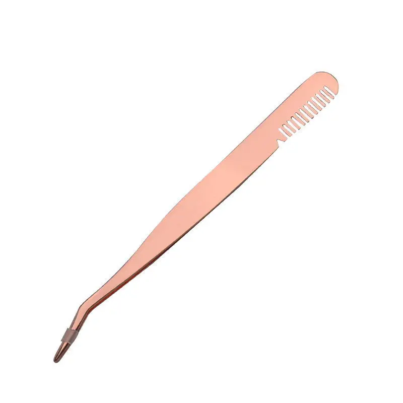 Aço inoxidável cílios Pinças, Lashes Reparação Extensão, Cabelo Brow Clips Remoção, Pinças sobrancelha, Maquiagem Professional Tool