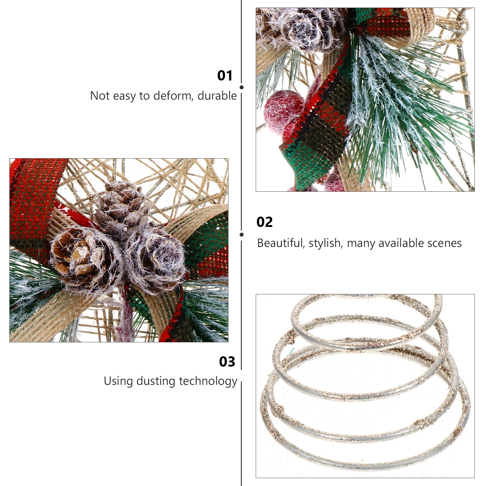 

1Pcs Xmas Tree Top Material Christmas Hanging Ornament Door Pendant Festival Decor Photo Prop Party Decoration