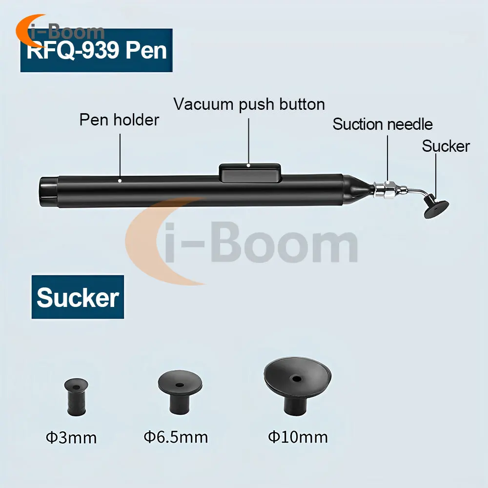 Vacuum Sucking Suction Pen IC SMD Tweezers Pick Up Tool Kit Remover Sucker Pump Solder Desoldering Pickup Tools with 3 Sucker