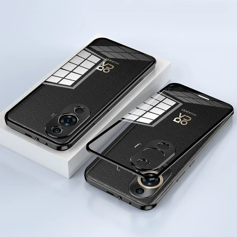 

Полноценный защитный металлический бампер с эластичной пряжкой для объектива, чехол для телефона Huawei Nova 11 12S, односторонние чехлы из закаленного стекла