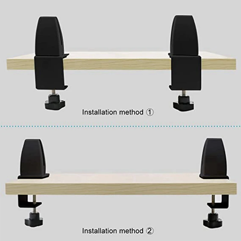 Réinitialisation d'écran en alliage d'aluminium sans poinçon, clip de planche en bois, clip de séparation de bureau, allongé, 190mm