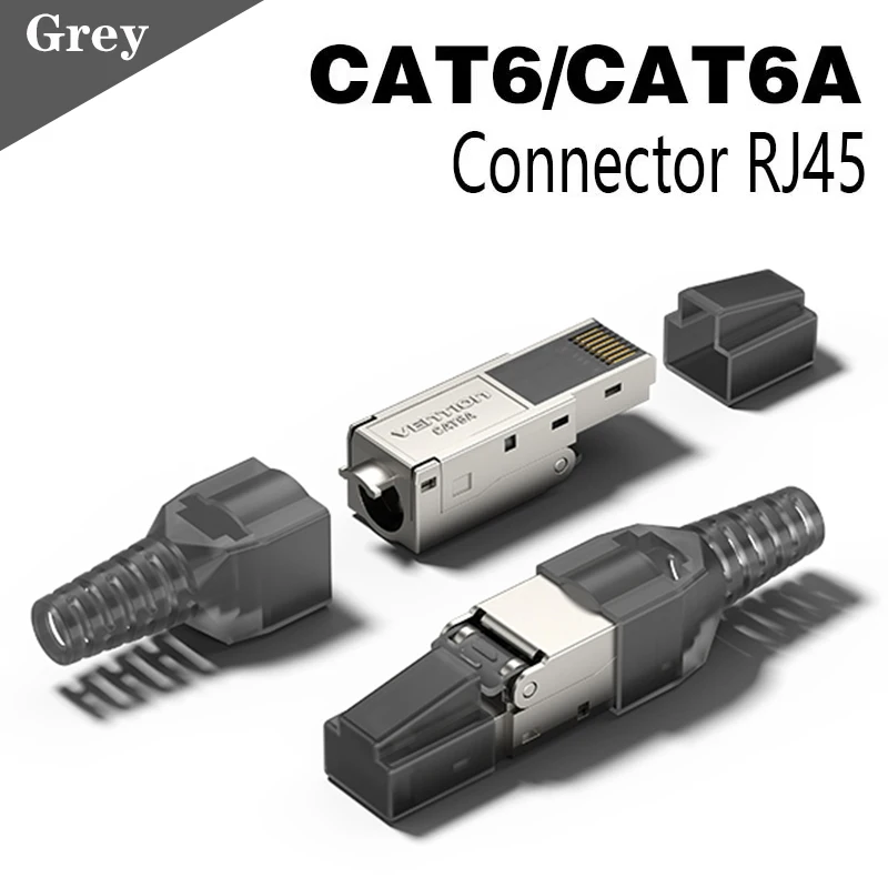 Ventie RJ45 Cat8 Cat7 Cat6A-connectoren Gereedschapsvrije herbruikbare Ethernet-afsluitingspluggen, internetstekker, snelle veldinstallatie