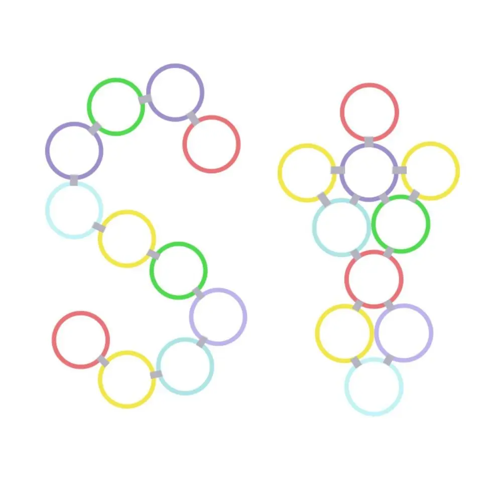 Plastic Outdoor Sport Toys Parent Child Interactive Early-education Teaching Aids Physical Training Toys Lattice Jump Ring Set