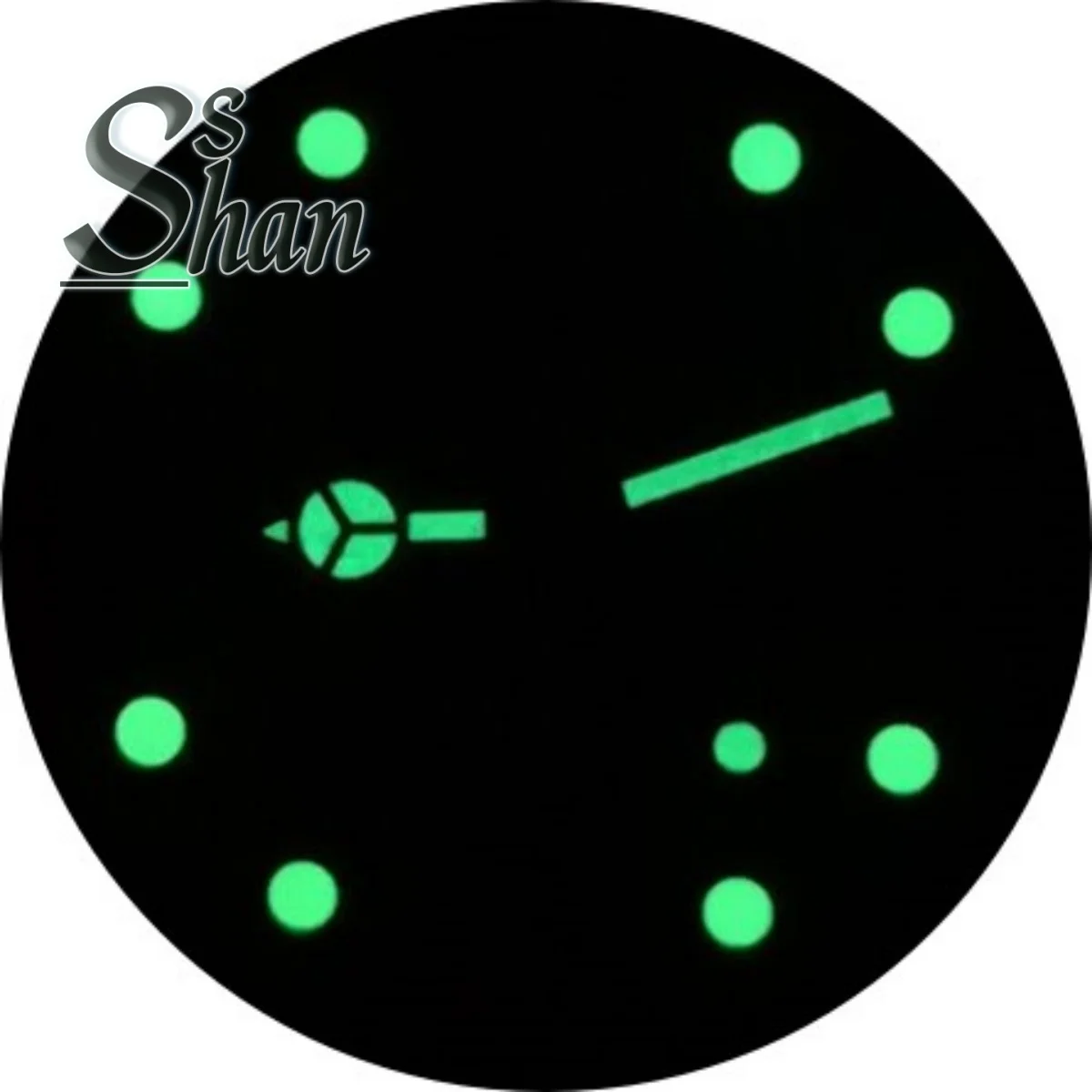 High-quality black 29mm watch dial with green luminous suitable for NH35 NH36 ETA2824  Miyota Mingzhu movement replacement parts