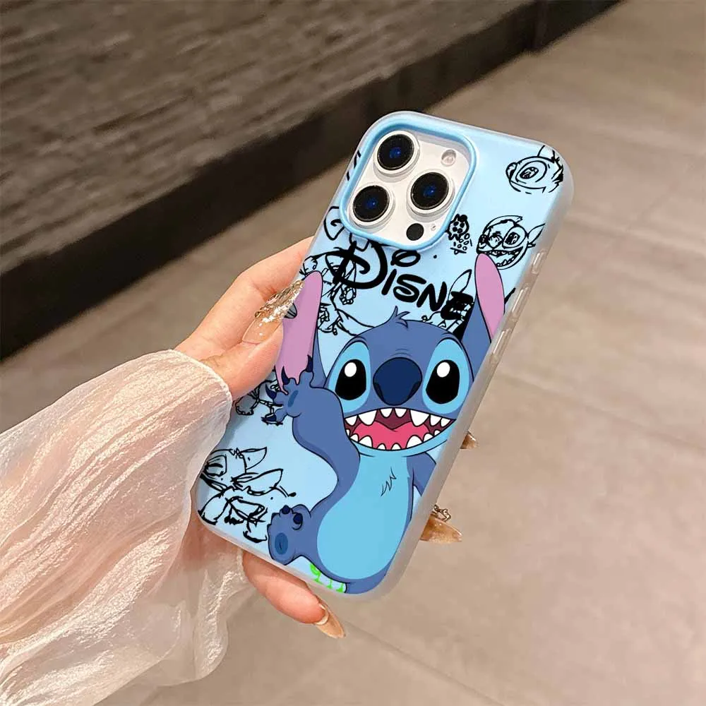 ديزني غرزة الأزياء للصدمات سيليكون ماتي لون الحلوى جراب هاتف ل ممن لهم Reno14 Reno13 Reno12 Reno11 Reno10 F برو 4G 5G #4