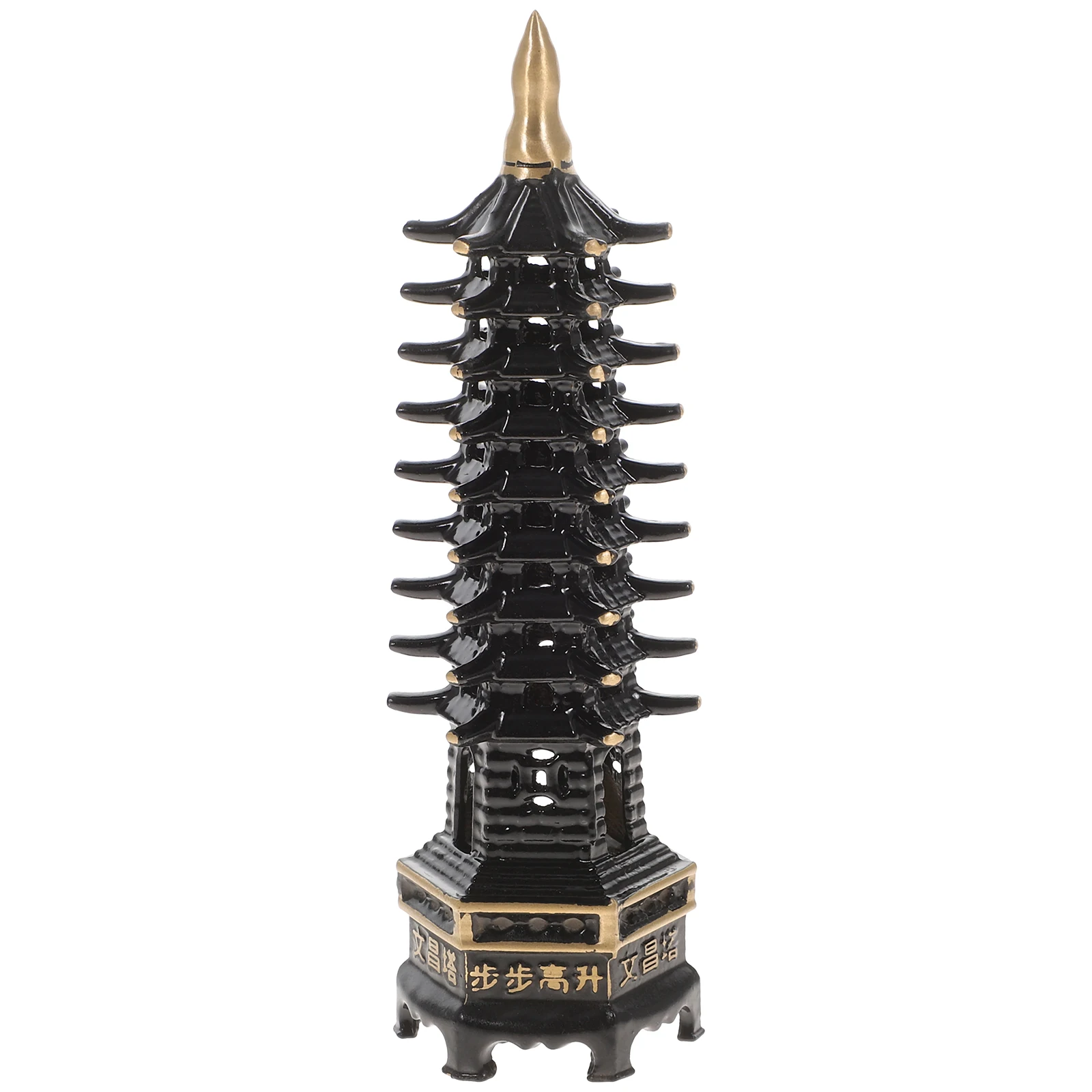 

Wenchang Decor Statue Retro Desktop nament Tower Model Miniature Chinese Vintage Home Office Garden Tabletop