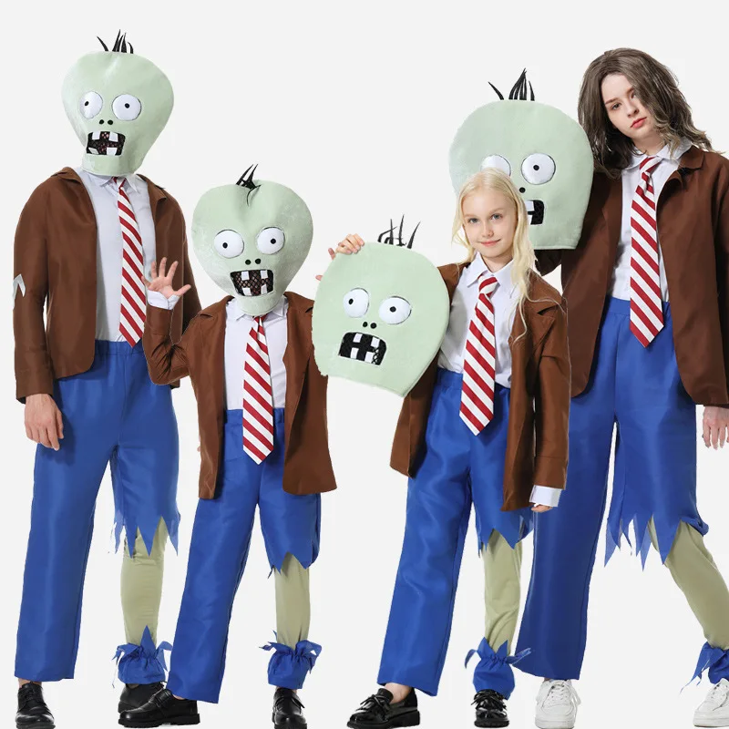 

Parent-Child Matching Halloween Role-Playing Zombie Plant Doll Costume Girls' Shirt Polyester Cool Feeling Long Sleeve
