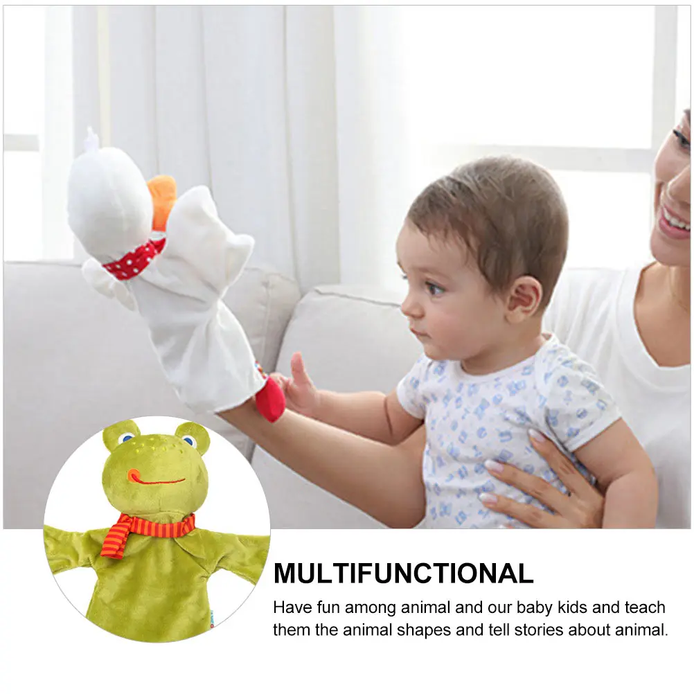 

2pcs Hand Puppets Animal Cloth For Kids Interactive Storytelling Soft Educational Playtime Gift Hand Puppet
