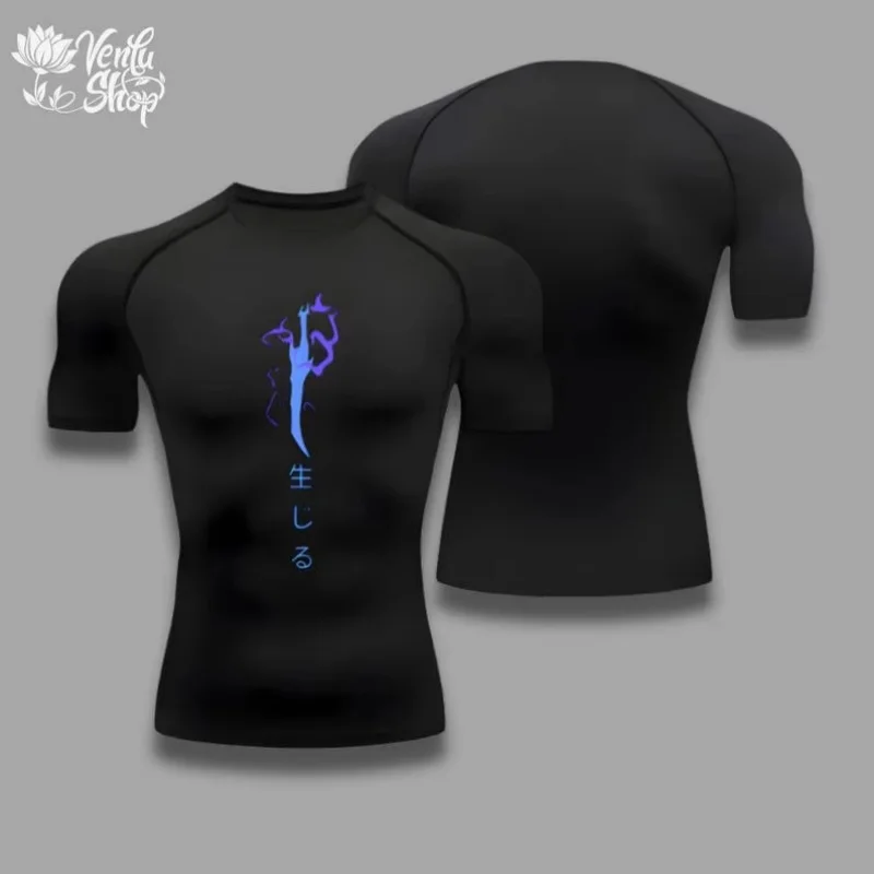 Jin Woo Compression Shirt Compression Gym Sung Jin Woo Solo Leveling Anime Muscleshirt Sportwear Igris Levelup Gym Cloths image 6