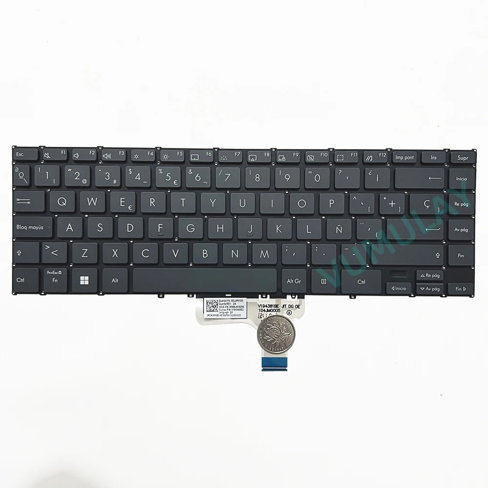 Imagem -05 - Teclado Retroiluminado para Asus Zenbook Ux363 Ux363e Ux363ea Ux363c Ux363ca Ux363j Ux363ja Ux371eaux371eux371ux371ja0knb04613fr 0knb0-4619sp Espanhol e Azerty