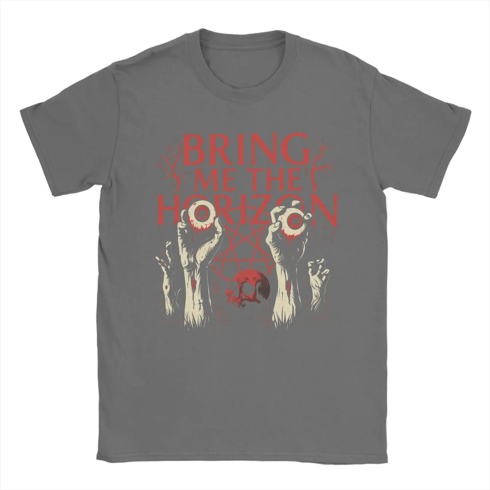 Vintage Rockband T-Shirts BMTH Bring Me The Horizon Metalcore T-Shirt Y2k Print T-Shirt O-Ausschnitt Kurzarm Unisex – Detail 5