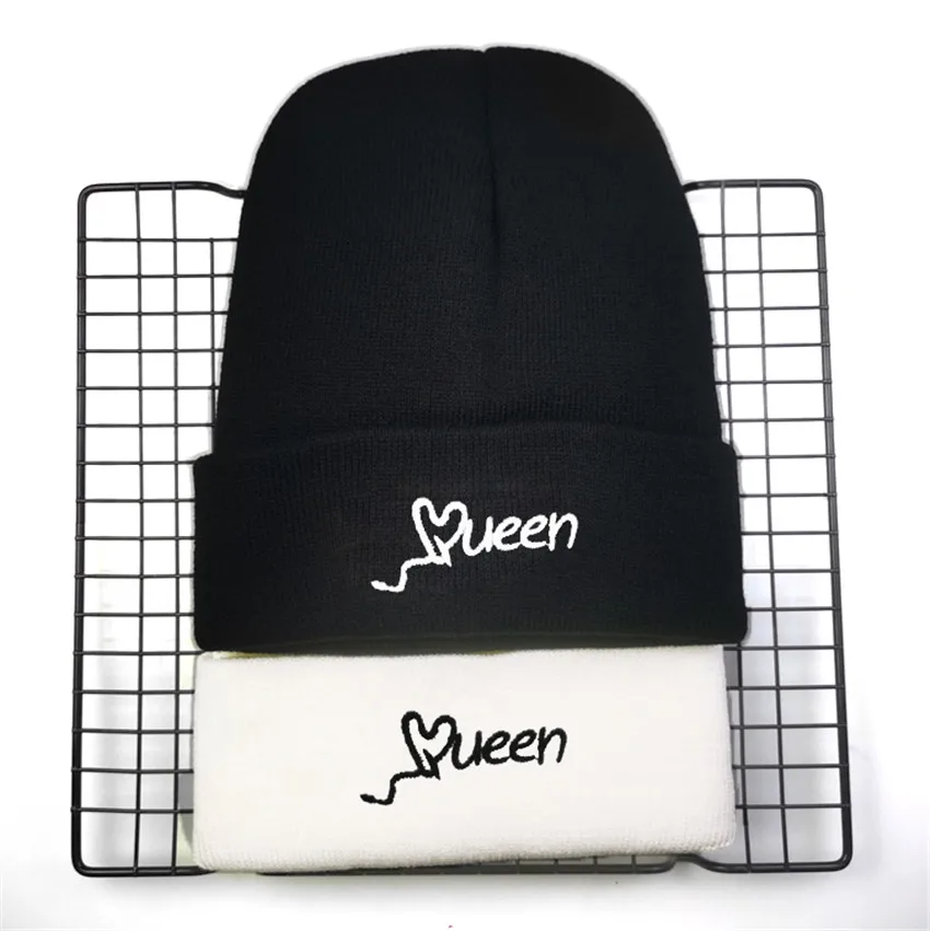 Unisex Keep Warm Embroidery Acrylic Fiber Creative Balloon Fonts Beanies Skull Hat Men Women Outdoor Soft Cold Caps Winter Zj12